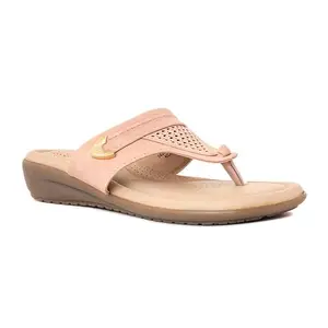 Khadim's Softouch Pink Wedge Heel Slip On Sandal for Women (3453445)