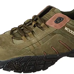 Woodland Men Gc 2318116_Olive Green_10 Leather Clogs-10 UK (44 EU) (11 US) 2318116OLIVE