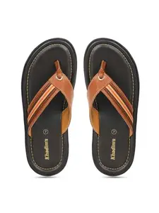 Khadim's Tan Casual Flip Flops for Men (3350653)