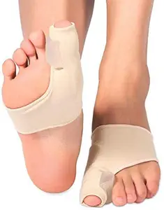 Alexvyan Toe Separators - 1 Pair (Skin, Free Size) | Toe Straighteners | Bunion Relief | Relaxing Toes | Hammer Toe Straightener | Thumb Valgus Protector | Bunion Adjuster | Hallux Valgus Guard Feet