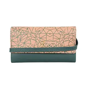 Baggit Women Green Wallet Large Size | Ladies Stylish Sling Purse Bag | Credit Card Money Holder