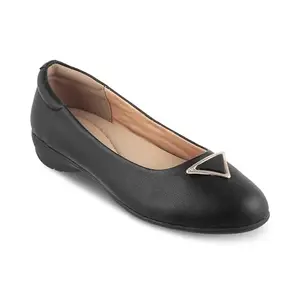 tresmode Chevio Black Women's Casual Ballerinas – Chic, Comfortable Flats in Size 6 UK / 39 EU