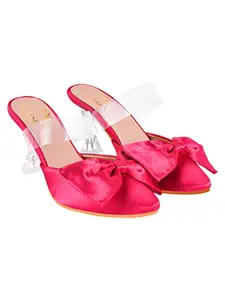 Shoetopia Women and Girls Casual Comfortable Fashion Heeled Pumps/Pumpy/Pink/ UK5