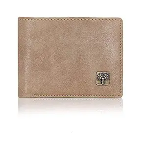 Designer Bugs Premium Handmade Synthetic Leather Bi-fold Wallet (Beige)
