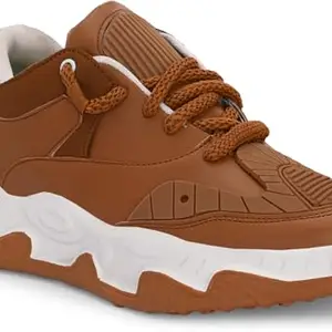 WOAKERS Rama Ram Enterprises Men's Synthetic Leather Comfortable and Stylish Casual Shoes (Beige, 10) (WW0)