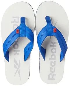 REEBOK Men Textile/Synthetic Ridge Flip Swim Flip Flop WHITE/VECTOR RED/VECTOR BLUE UK-6