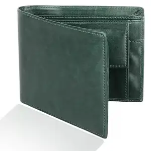 Koochi Men PU Leather Wallet, Green Colour, Pack of 1