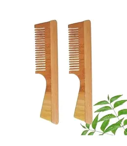 OM ENTERPRISES Premium Kachi Neem Comb Family Pack for Men & Women I Pure Neem Wood, Handcrafted, Oil Infused & Non-Static I (Set of Exclusive Combs)04