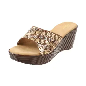 Mochi Women Wedge Heel Comfort & Fashion Slipon Sandal UK/3 EU/36 (34-41)