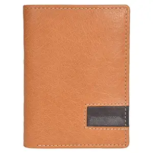 Leatherman Fashion LMN Men & Women Casual Black / TAN Genuine Leather Wallet (3 Card Slots)