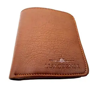 LUXOBENSE Brown PU Leather Men Wallet