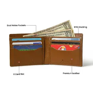 Auriann Premium Leather RFID Protected Brown Men Wallet