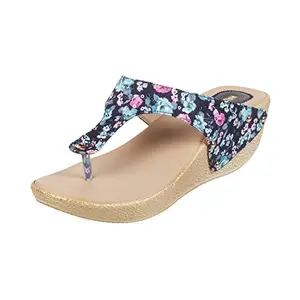 Walkway by Metro Brands Women's Black Slippers-4 UK (37 EU) (32-99719)