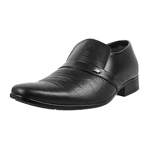 Metro Men Black Leather Formal Shoes-8 UK/India (42 EU) (19-4057-11-42)
