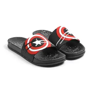 Soft Men's Soft Slippers Flip Flops Clogs in exciting Color for Daily Use Captain A-701 (Black, 8)