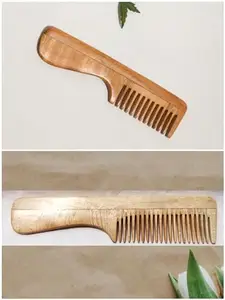 wooden comb for men wide tooth (Pack of 2)