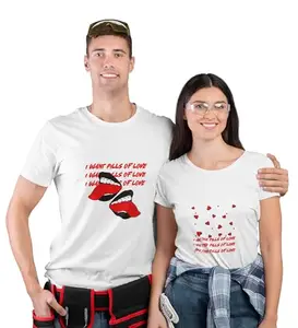 bag It Deals My Pills of Love Cute Printed (White) T-Shirts for Couples