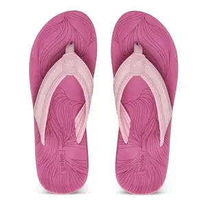 YOHO Velora Orthopedic Slippers for women | Soft Footpharma Footbed | Stylish Lightweight Flip Flops | Anti-Skid Chappals for Everyday & Comfort | Pink - UK 5