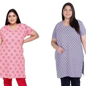 In Love Woman Plus Size Round Neck T-Shirt with Pocket Combo Pack of 2,Set 39,4XL