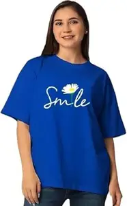 YOUNSHE Women Oversized Drop Shoulder Street Style Graphic Printed T Shirt for Daily Use