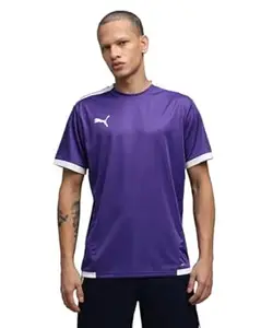 Puma Men's teamLIGA Football Jersey | Lightweight and Sweat Proof Polyester Sports Crew Neck Training T-Shirt for Men | Breathable Athletic T-Shirt for Football & Sports