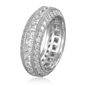 Peora Silver Plated Cubic Zirconia Studded Stylish Finger Ring Fashion Jewellery Gift for Women & Girls