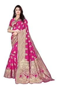 Shasmi Women's Banarasi Saree Pure Kanjivaram Silk Saree Soft new ladies 2026 Design Wear Pattu Sarees Latest Cotton Party Sari collections With Blouse Piece for Wedding sadi (PARI 63)