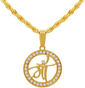 Xperia Gold Plated Maa Pendant Twisted Design Neck Chain Gold-plated brass Pendant