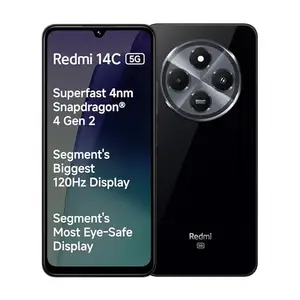 Redmi 14C 5G (Stargaze Black, 4GB RAM, 128GB Storage) | Superfast 4nm Snapdragon 4 Gen 2 | 120Hz 17.47cm (6.88”) Display | 5160mAh Battery | 50MP Dual Camera | Premium Starlight Design