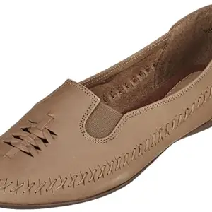 Catwalk Laser Cut Ballerinas Brown