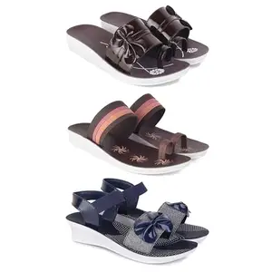 Women's Comfortable Sandal,Casual Lightweight Sandal for Everyday Wear | PCR-(3-COMBO)-1987-1990-1972-8