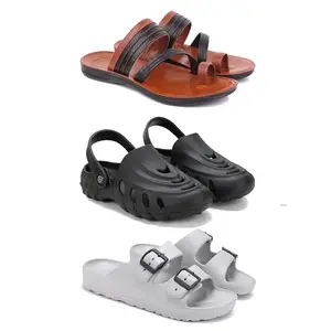 DRACKFOOT Men's Sandals | Lightweight Wear| Stylish & Easy to Wear For Men's GRT-SAN-(3-COMBO)-3151-3138-3114-9
