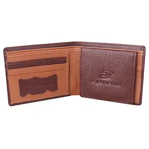 ROYAL INVENTION Brown Tan Leather Men's Wallet (Group 1)