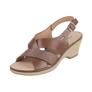 Mochi Women Bronze Synthetic Sandals - EU/40 UK/7-33-205