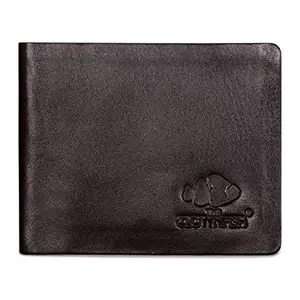 THE CLOWNFISH Travis Stitchless Genuine Leather Wallet for Men's with RFID Protection - Brown