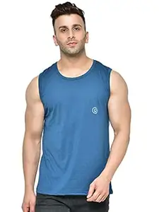 CHKOKKO Tank Tops Sleeveless T-Shirt for Men Gym Wear Vest Solid Stylish Round Neck Running Sando for Sports Workout Fitness & Casual or Beach Wear