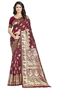 Shasmi Women's Banarasi Saree Pure Kanjivaram Silk Saree Soft new ladies 2026 Design Wear Pattu Sarees Latest Cotton Party Sari collections With Blouse Piece for Wedding sadi (SAM SAN 9016)