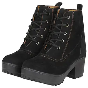 FURIOZZ Stylish Casual Boots For Women's And Girls AmazonPN4-Black-39
