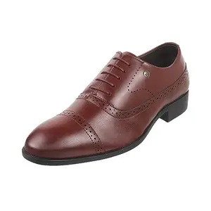 Metro Men Maroon Synthetic Leather Lace-up Shoes UK/7 EU/41 (19-65)