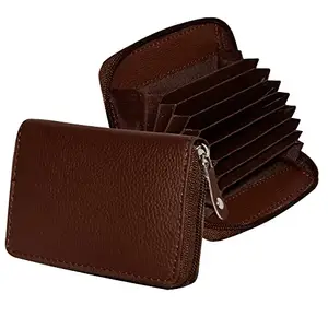 GREEN DRAGONFLY Unisex PU Leaher Card Holder||Credit Card Holder(592-Coffee Brown)