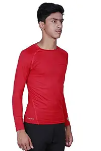 Armr Skyn Unisex Polyester Lycra Blend T-Shirt, 12-14 Years (Red)