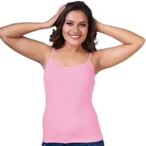 SAYLI INNER WEAR Lycra Top Vest Camisole Spaghetti Inner Wear for Girls and Women-(Pack of 2)