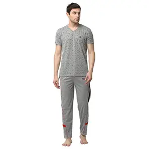 MACK JONNEY Cotton Blend Track suit Co-ord Set For Men With V-Neck Half Sleeve T-V_P1MLG_D7_MLG_02-L
