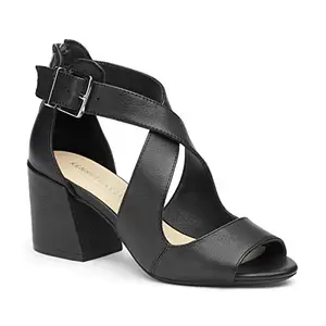Kenneth Cole Women Black Leather Traditional Fashion Sandals-4 UK/India (36-37 EU) (KLH8029LEBLK6)