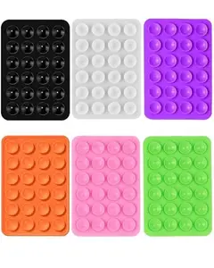 Multani International 6PCS Phone Suction Sticker - Adjustable Suction Phone Case, Sticky Pad Grip, and Wall Mount for Shower Mirror, Fingertip Toys, and More