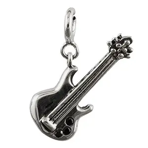 FOURSEVEN® Jewellery Strummin and Hummin Guitar Charm Pendant - Fits in Silver Bracelet, Silver Necklace and Charm Bracelet - 925 Sterling Silver Jewellery for Men and Women (Best Gift for Him/Her)