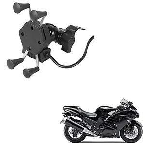 Auto Pearl Waterproof Motorcycle Bikes Bicycle Handlebar Mount Black Holder Case, Upto 5.5 Inches for Cell Phone - Kawasaki Ninja