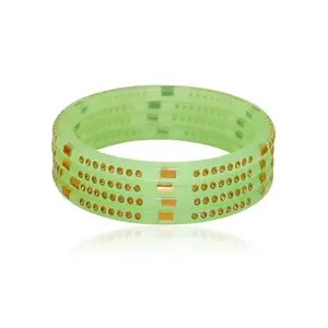 arch fashion Traditional Daily Wear For Women And Girls Plastic Bangle (Pack of 4) BNG1013LGGRN_1