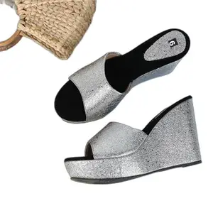 Attractive Comfortable Block Heels Sandals for Womens (SKI LARGE 109 Silver 39)