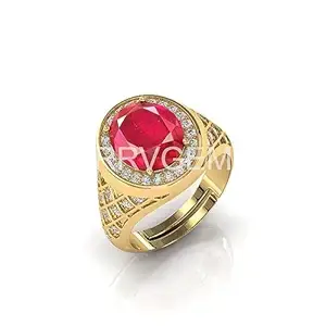 2.25 Ratti / 2.00 Carat Ruby Ring gold plated Handcrafted Finger Ring With Beautifull Stone Men & Women Jewellery Collectible